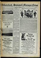 Abbotsford Sumas & Matsqui News, August 31, 1927