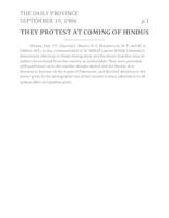They protest at coming of Hindus