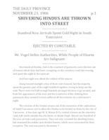 Shivering Hindus are Thrown into Street