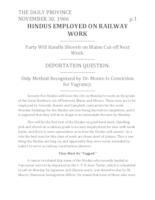 Hindus employed on Railway Work