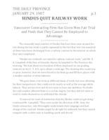 Hindus Quit Railway Work