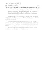 Hindus Driven out of Washington