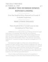 Nearly Two Hundred Hindus Refused Landing