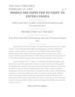 Hindus are expected to fight to enter Canada