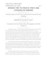 Hindus try to prove they are citizens of Empire