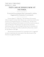 Test case of Hindus now at Victoria
