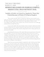 Hindus released on habeas corpus