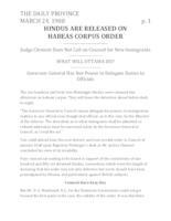 Hindus are released on Habeas Corpus order