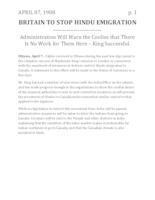 Britain to stop Hindu emigration