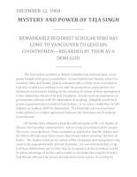 Mystery and power of Teja Singh