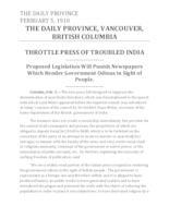 Throttle press of troubled India