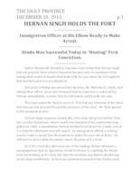 Hernan Singh holds the fort