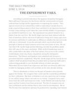 The experiment fails