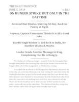 On hunger strike, but only in the daytime