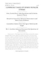 Commons takes up Hindu hunger strike