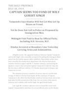 Captain seems too fond of wily Gurdit Singh