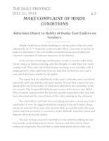 Make complaint of Hindu conditions