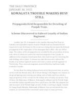 Komagata trouble makers busy still