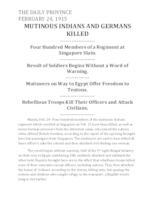 Mutinous Indians and Germans killed