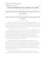 Feud renewed in Hindu colony