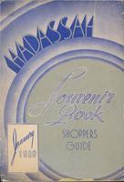Hadassah souvenir book shoppers guide, January 1939