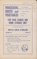 Processing fruits and vegetables for your locker and home storage unit