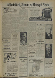 Abbotsford Sumas & Matsqui News, May 10, 1933, page 1