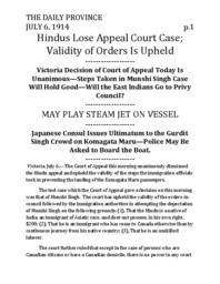 Hindus lose appeal court case (transcript)