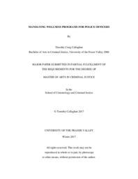 Mandating wellness programs for police officers