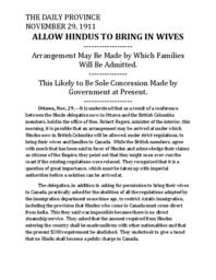 Allow Hindus to bring in wives (transcript)