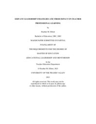 Servant leadership strategies and their impact on teacher professional learning