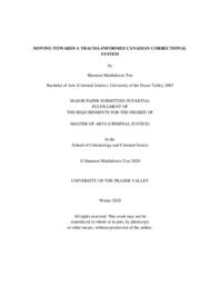 Moving towards a trauma-informed Canadian correctional system
