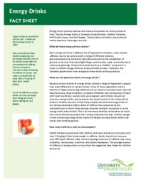 Energy Drinks: Fact Sheet