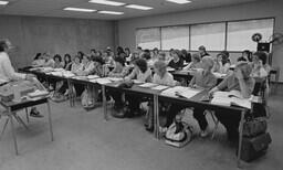 Dr. Ron Laye. First-year psychology class.