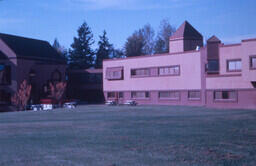 Abbotsford campus building from green