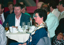 Unidentified woman at Frank Dolman retirement event.